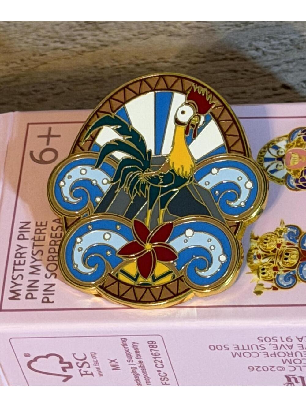 Metal enamel pin, Disney Moana Hei Hei rooster character